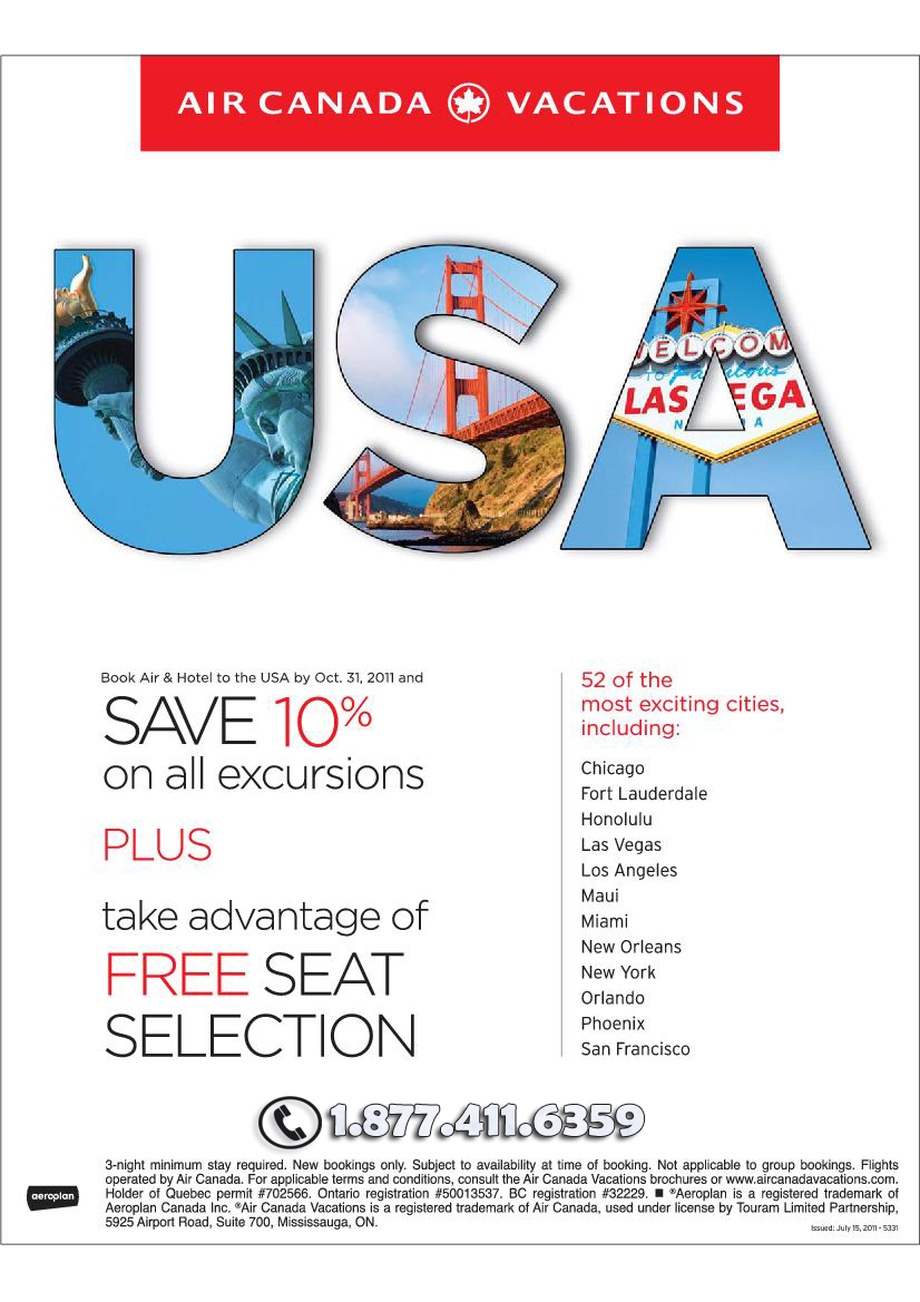 Air Canada Vacations Travel the world for less Save up to 30 on