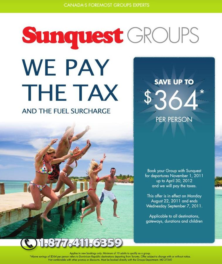 Sunquest Vacations Group Deals PLUS No Fuel Surcharge
