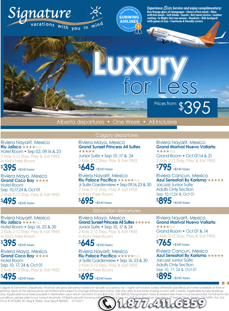 Signature Vacations | Luxury Sale with Signature Vacations | All ...