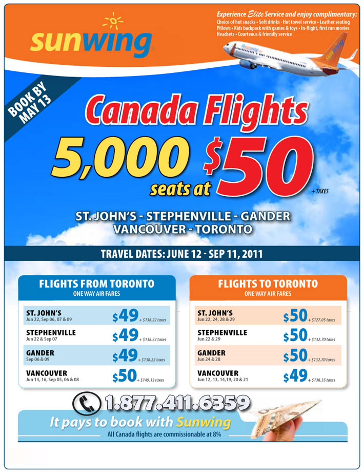 Sunwing Vacations Specials - Cheap Canada Flight Deals