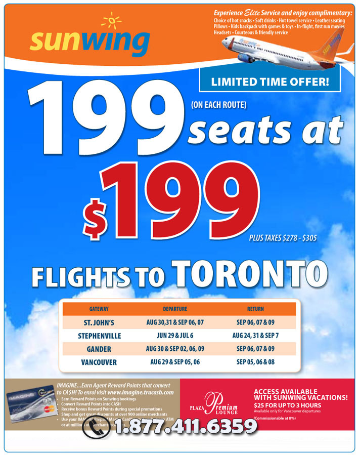 Sunwing Vacations Specials - Cheap Canada Flight Deals