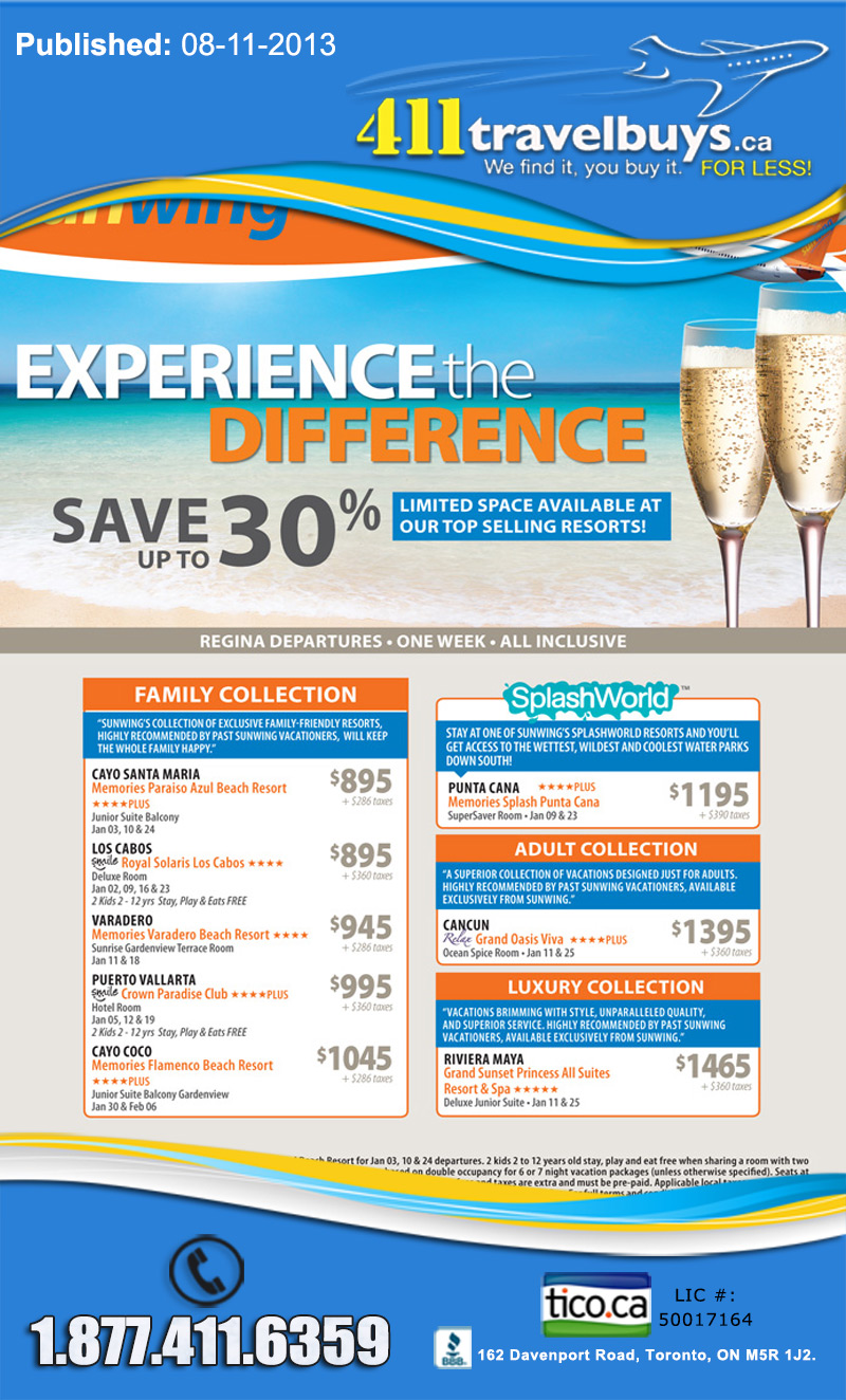 sunwing travel regina