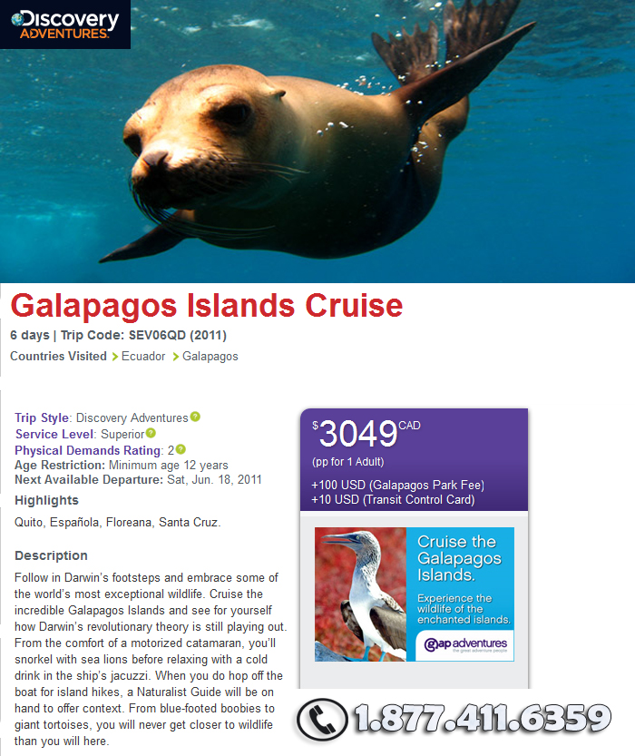 Save on Galapagos Cruises with GAP Adventures