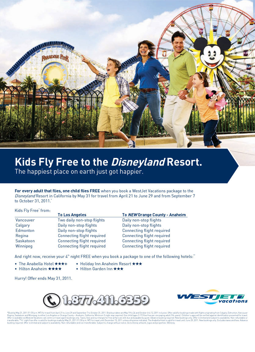 Kids Fly Free to Disney Deals