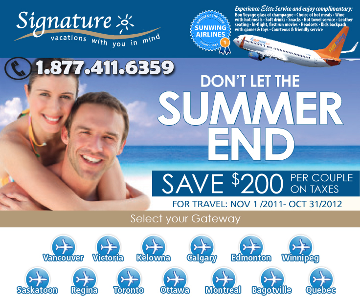 Signature Vacations Summer Deals