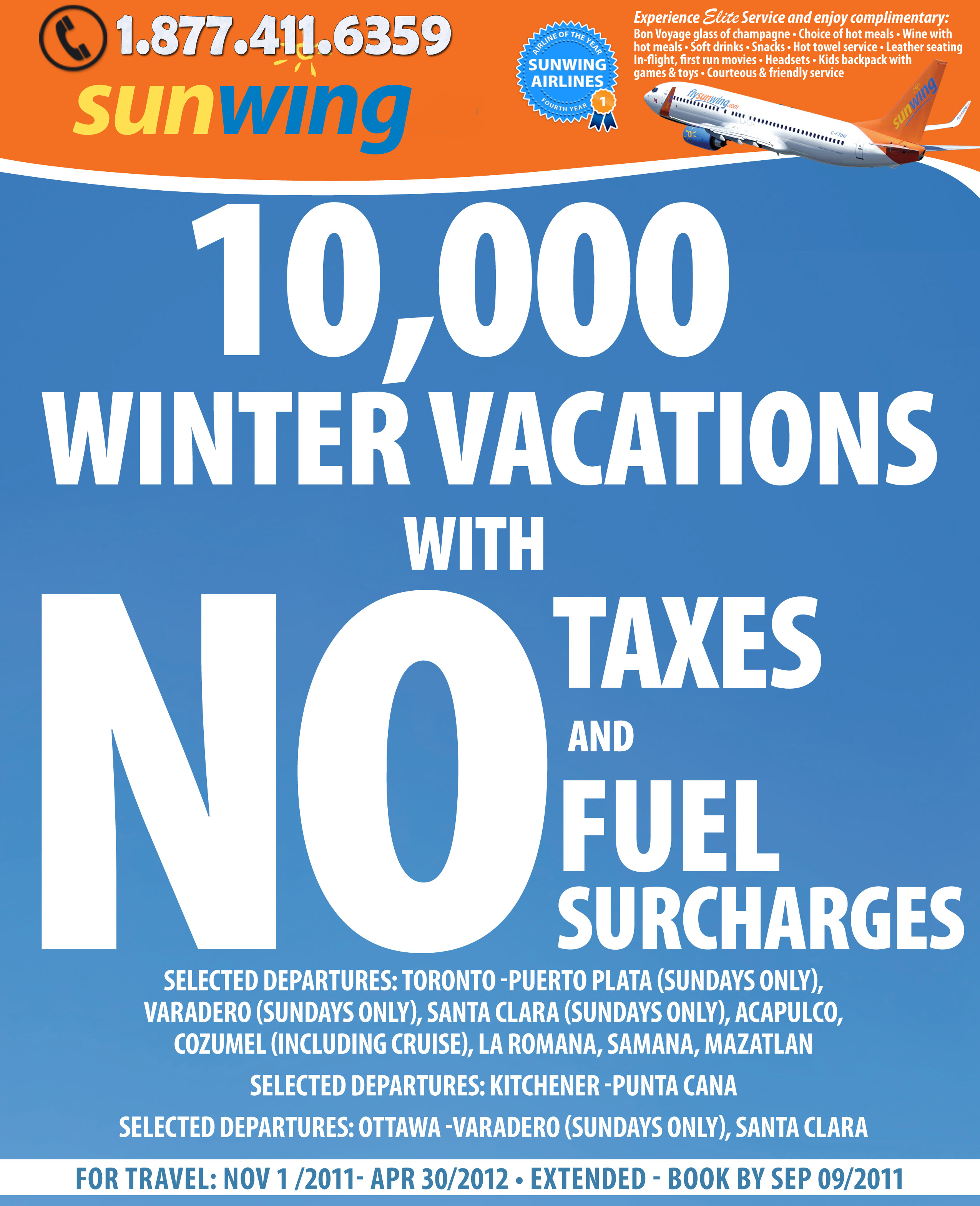 Sunwing Specials - Winter Vacation deals to Dream Destinations